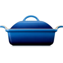 Le Creuset Heritage Ovenschaal met Deksel Vierkant, 23cm azure