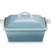 Le Creuset Heritage Ovenschaal met Deksel Vierkant, 23cm sea salt