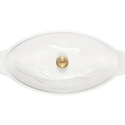 Le Creuset Heritage Ovenschaal met Deksel Vis, 1,6L wit