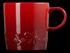Le Creuset Holly Collection Mok, 0,35L kersenrood