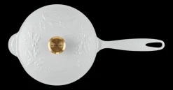Le Creuset Holly Collection Steelpan met Deksel, 21cm katoen