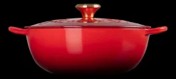 Le Creuset Holly Collection Marmite Braadpan, 26cm kersenrood