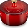 Le Creuset Holly Collection Mini Cocotte met Deksel, 10cm kersenrood