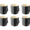 Le Creuset Koffiemokkenset, 6-delig ebbenzwart
