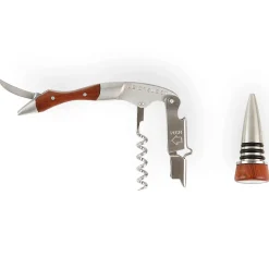 Le Creuset Screwpull Kelnersmes 2-traps met Wijnstopper GS-190, 2-delig hout
