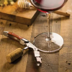 Le Creuset Screwpull Kelnersmes 2-traps met Wijnstopper GS-190, 2-delig hout