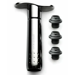 Le Creuset Screwpull Wijnpomp met 3 Stoppers WA-137, nikkel