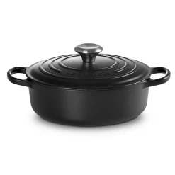Le Creuset Signature Braadpan Laag, 24cm mat zwart