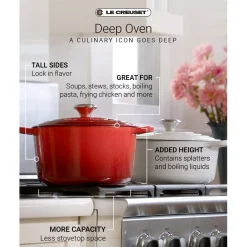 Le Creuset Signature Braadpan Hoog, 24cm meringue