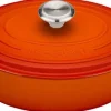 Le Creuset Signature Braadpan Laag Ovaal, 27cm oranjerood