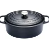 Le Creuset Signature Braadpan Ovaal, 31cm mat zwart