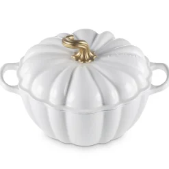 Le Creuset Signature Braadpan Pompoen, 24cm wit