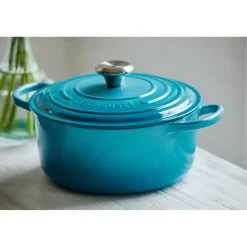 Le Creuset Signature Braadpan, 26cm caribbean blue