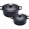 Le Creuset Signature Braadpannenset, 24+28cm mat zwart