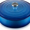 Le Creuset Signature Braadpan Laag, 30cm azure