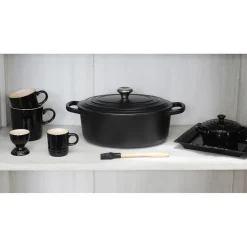 Le Creuset Signature Braadpan Ovaal, 40cm mat zwart