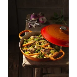 Le Creuset Signature Campagnard Braadpan, 30cm oranjerood