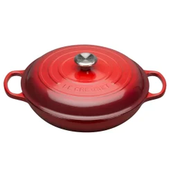 Le Creuset Signature Campagnard Braadpan, 30cm kersenrood
