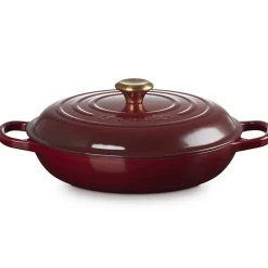 Le Creuset Signature Campagnard Braadpan, 30cm garnet