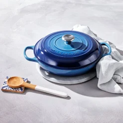 Le Creuset Signature Campagnard Braadpan, 30cm azure