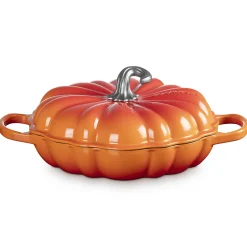 Le Creuset Signature Campagnard Pompoen Braadpan, 28cm oranjerood