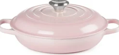Le Creuset Signature Campagnard Braadpan, 30cm shell pink