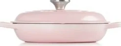 Le Creuset Signature Campagnard Braadpan, 30cm shell pink