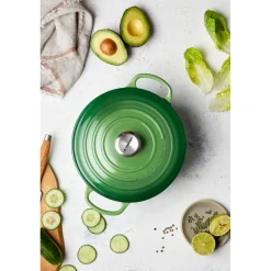 Le Creuset Signature Campagnard Braadpan, 30cm bamboo green
