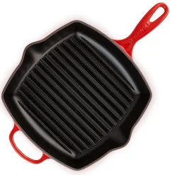 Le Creuset Signature Grillpan, 26x26cm kersenrood