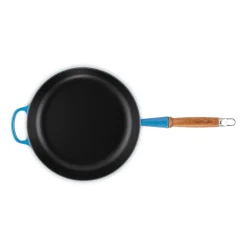 Le Creuset Signature Hapjespan met Houten Steel, 28cm azure