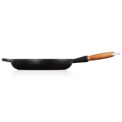 Le Creuset Signature Koekenpan met Houten Steel, 28cm mat zwart