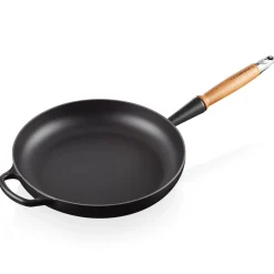 Le Creuset Signature Koekenpan met Houten Steel, 26cm mat zwart