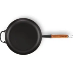 Le Creuset Signature Koekenpan met Houten Steel, 26cm mat zwart