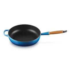 Le Creuset Signature Koekenpan met Houten Steel, 28cm azure