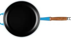 Le Creuset Signature Koekenpan met Houten Steel, 26cm azure