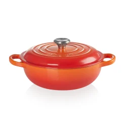 Le Creuset Signature Marmite Braadpan met Hoge Deksel, 22cm oranjerood