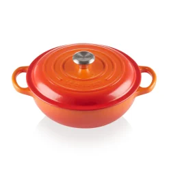 Le Creuset Signature Marmite Braadpan met Hoge Deksel, 22cm oranjerood