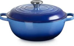 Le Creuset Signature Marmite Braadpan Hoog, 26cm azure