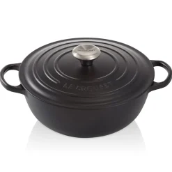 Le Creuset Signature Marmite Braadpan, 26cm mat zwart