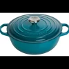 Le Creuset Signature Marmite Braadpan, 26cm deep teal