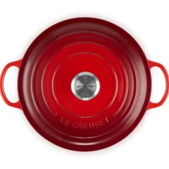 Le Creuset Signature Marmite Braadpan, 28cm kersenrood