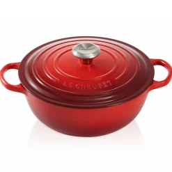 Le Creuset Signature Marmite Braadpan, 26cm kersenrood