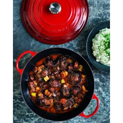 Le Creuset Signature Marmite Braadpan, 26cm kersenrood