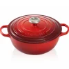 Le Creuset Signature Marmite Braadpan, 24cm kersenrood