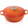 Le Creuset Signature Marmite Braadpan, 26cm oranjerood