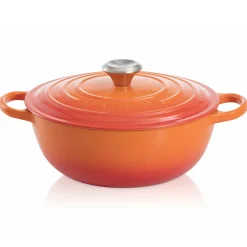 Le Creuset Signature Marmite Braadpan, 26cm oranjerood