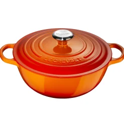 Le Creuset Signature Marmite Braadpan, 26cm oranjerood