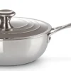 Le Creuset Signature RVS Chef Sauteerpan met Deksel, 24cm anti-aanbaklaag
