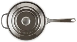 Le Creuset Signature RVS Chef Sauteerpan met Deksel, 24cm anti-aanbaklaag