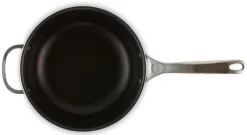 Le Creuset Signature RVS Chef Sauteerpan met Deksel, 24cm anti-aanbaklaag